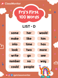 fry's first 100 sight words