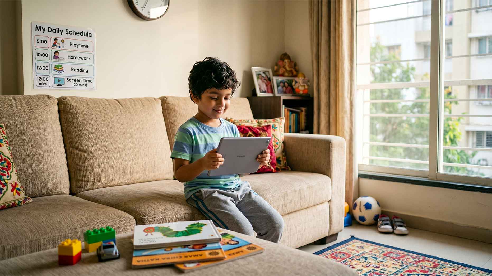 kid doing activity