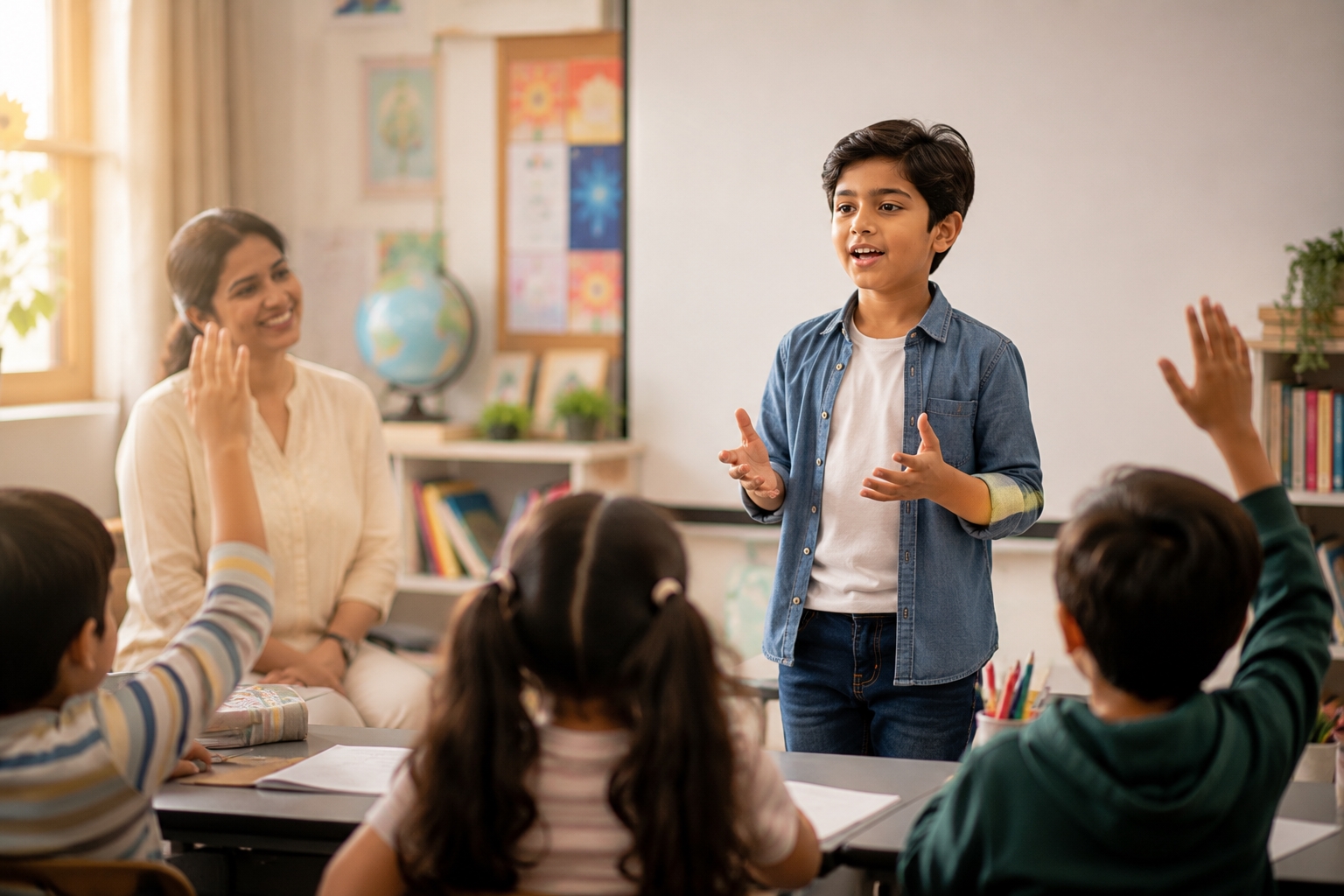 Interactive classroom presentation in session