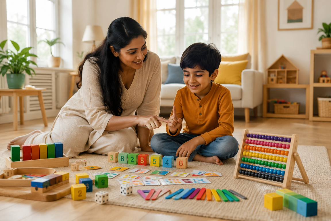 Engaged in colorful learning play