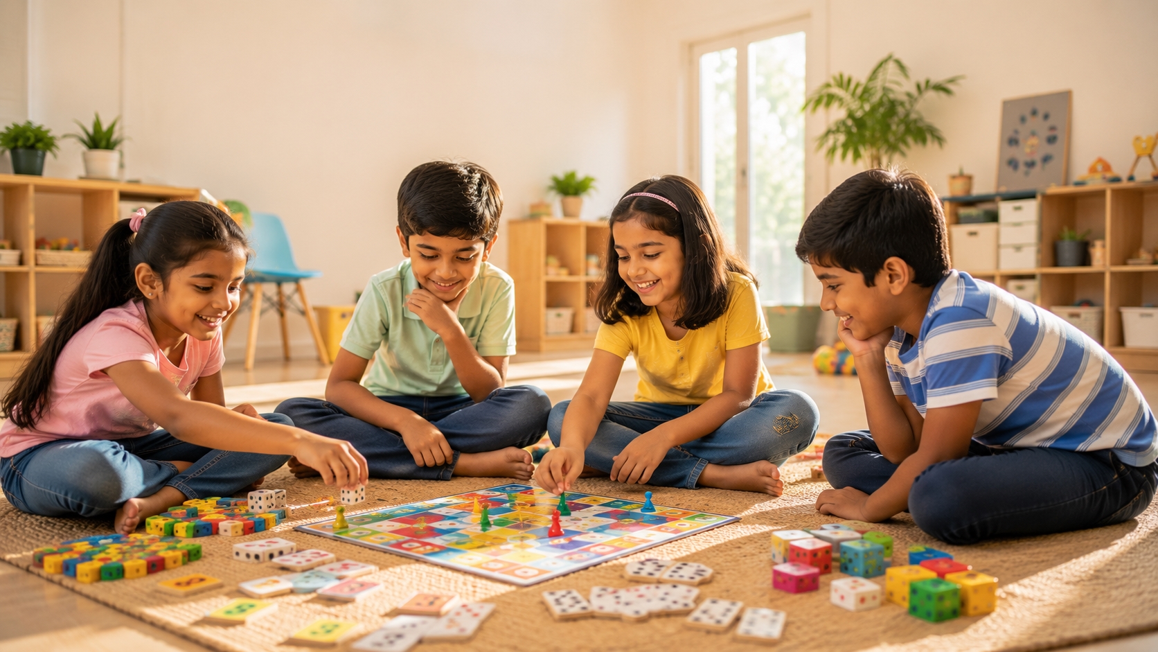 Four Friends, One Colorful Game