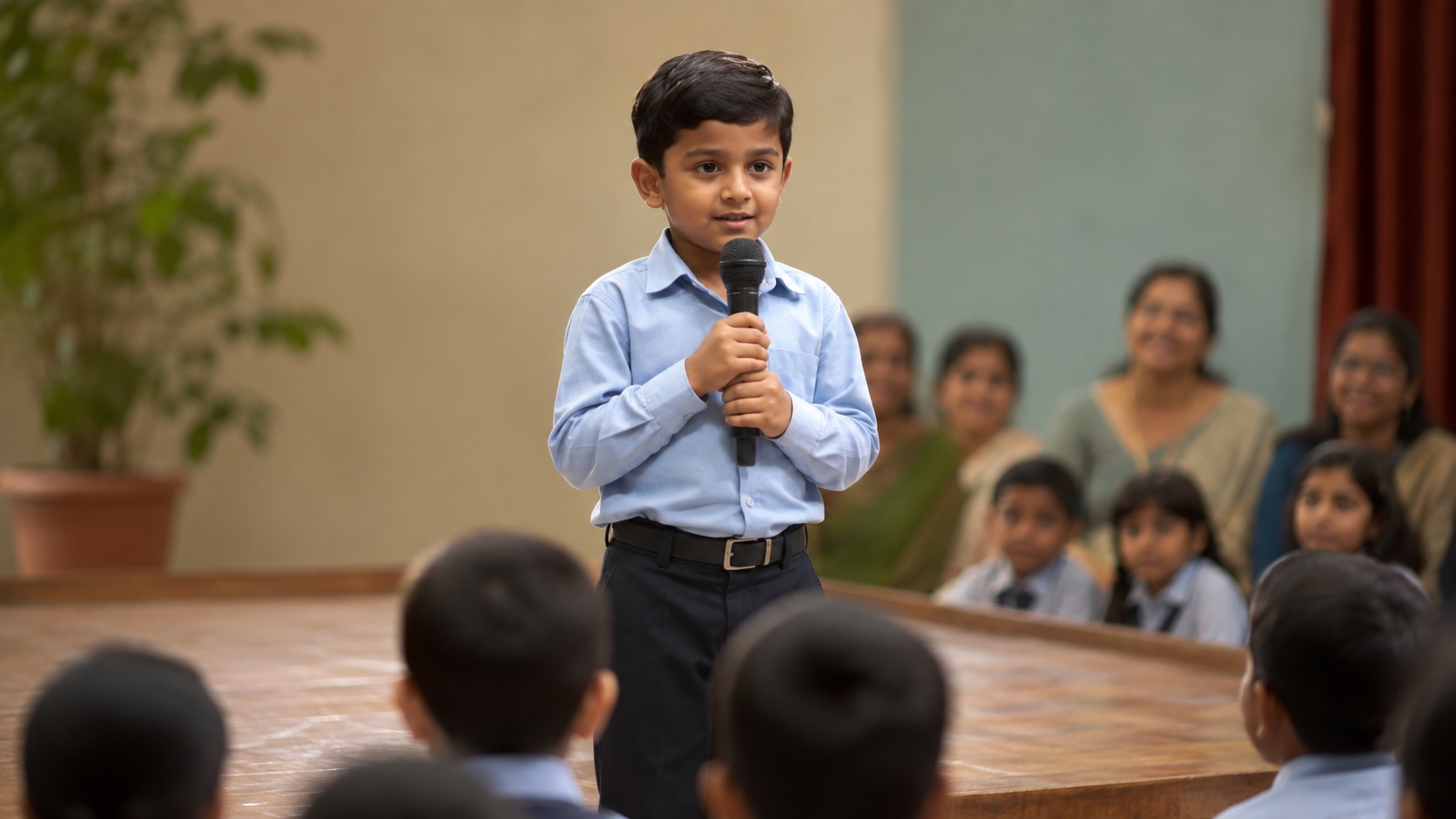 kid on stage