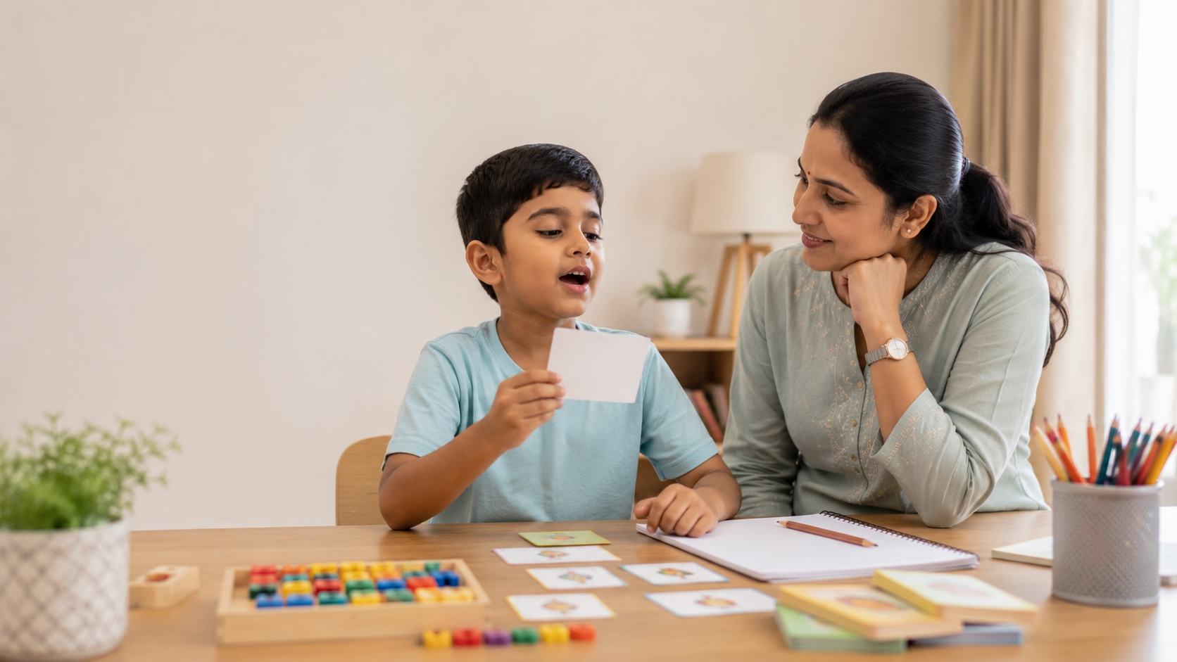 Mother-Son Learning Moment