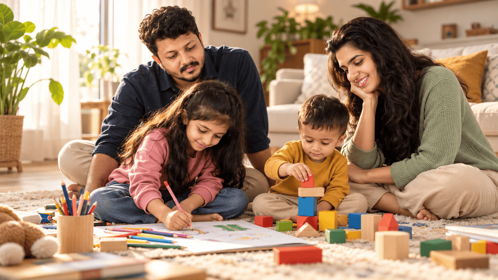 Cozy Family Playtime and Creativity